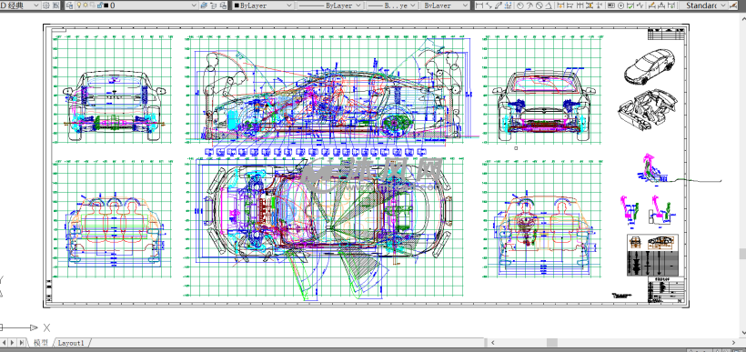 特斯拉电动车总布置图
