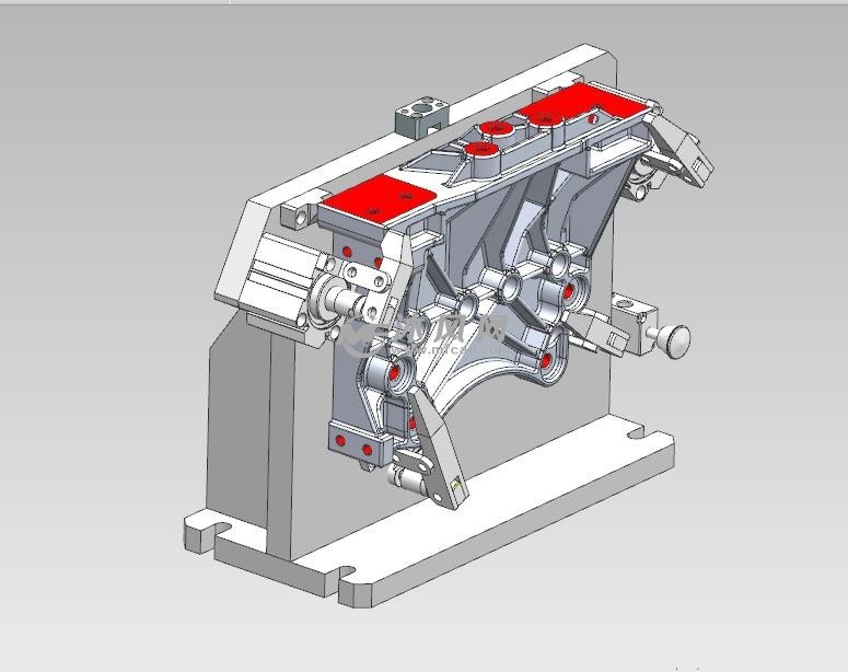 电机壳体二序机加气动夹具