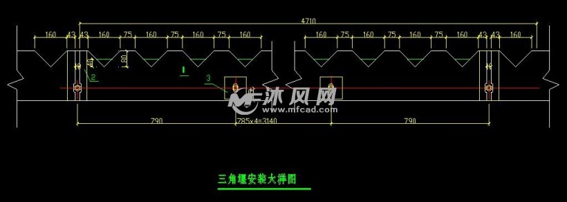 三角堰安装大样图