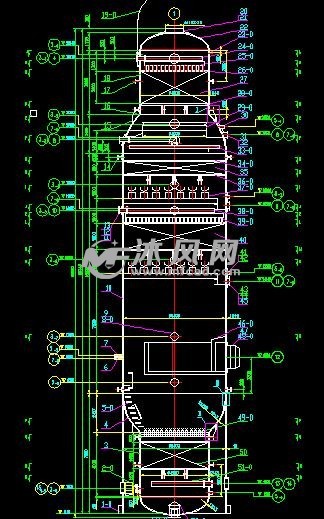 含硫重油蒸馏填料塔 - 分离压力容器图纸 - 沐风网
