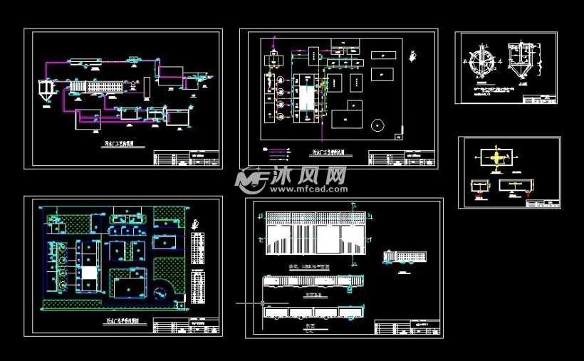 5000吨污水厂工艺设计图 - 环保图纸 - 沐风网