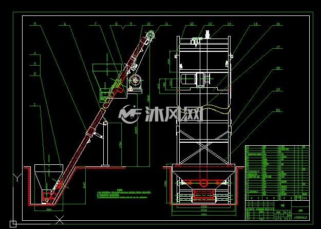 js1000双卧轴强制式混凝土搅拌机设计图纸下载_工程机械/建筑机械图纸