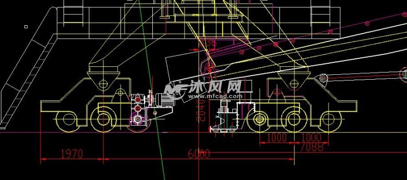 旋轉塔臺裝料輪鬥機 - 建築模型圖紙 - 沐風網