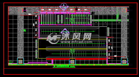 轴处楼梯井侧平面布置图
