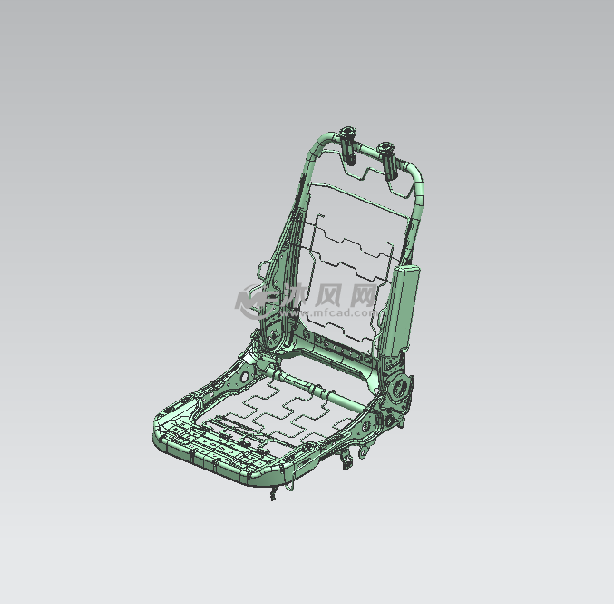 汽车前排电动座椅骨架模型