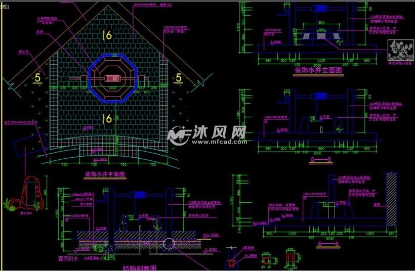 装饰水井立面图