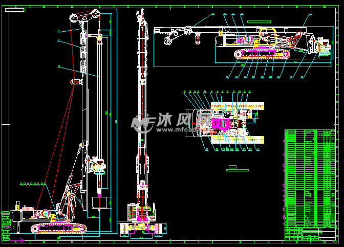 中联重科旋挖钻机机械液压图纸