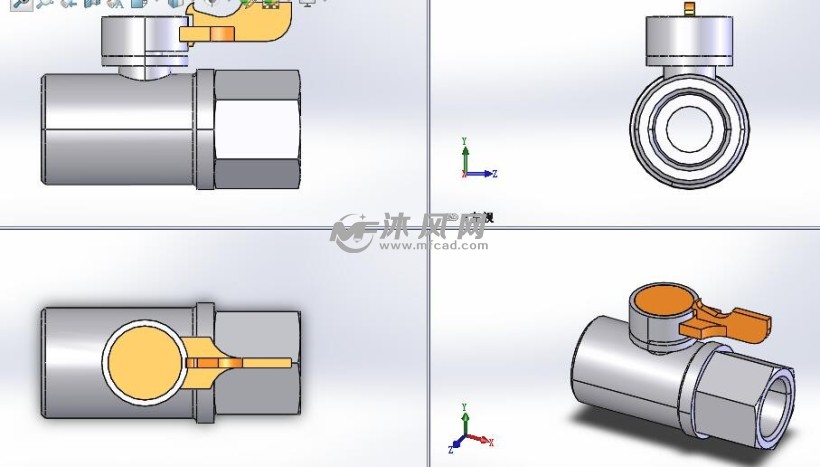 bbccs - 不锈钢球阀三视图