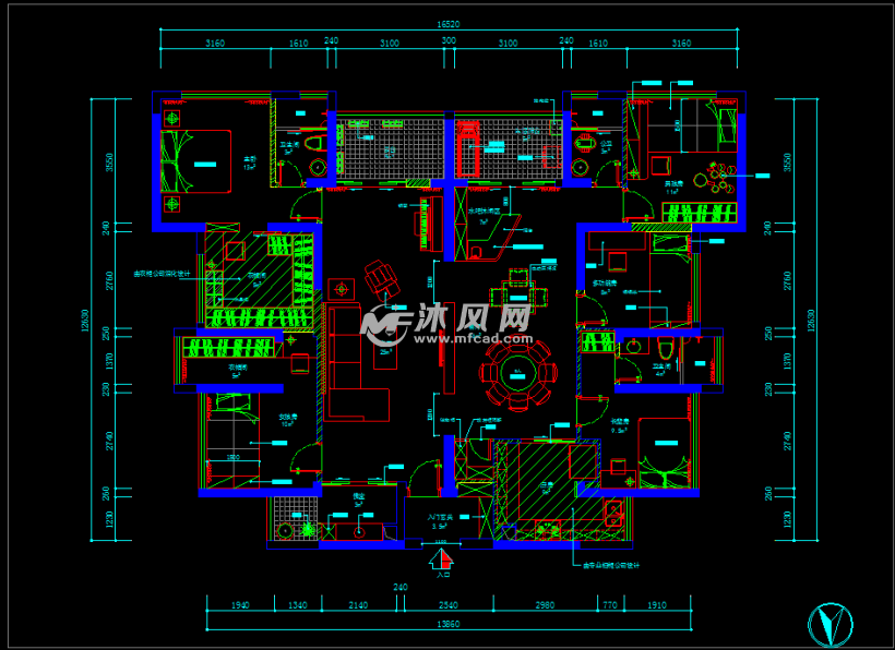 180平方家裝室內設計