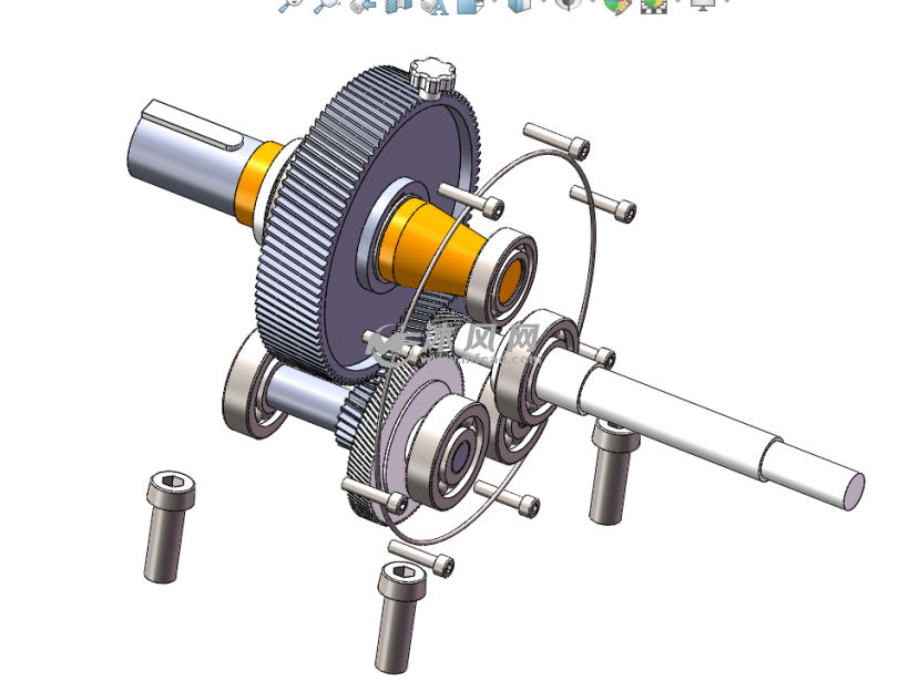 减速器传动系统结构展示