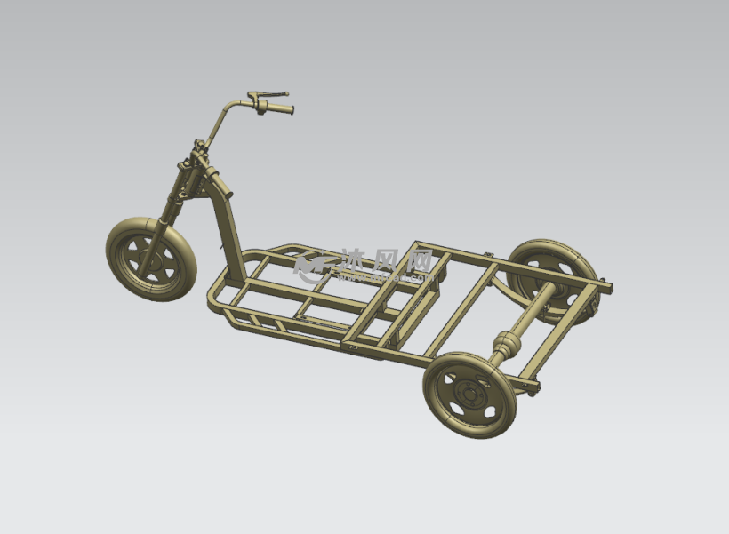 三轮车骨架模型