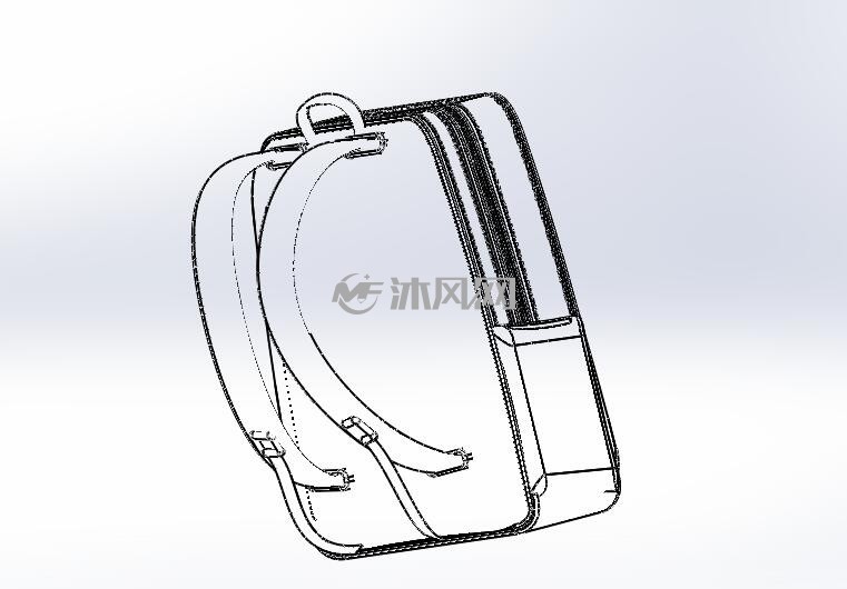 双肩背包模型 - 日常用品图纸 - 沐风网