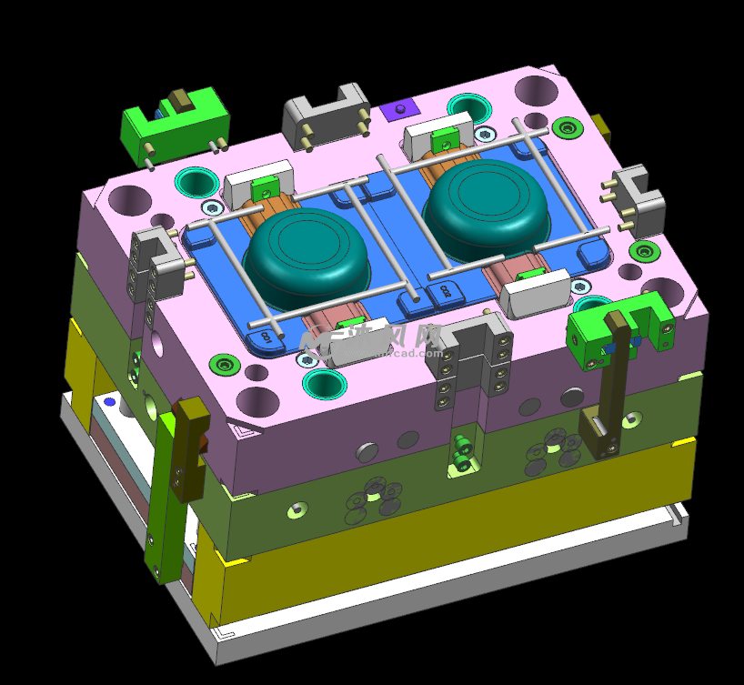 圆形保鲜饭盒模具 - 注塑模图纸 - 沐风网