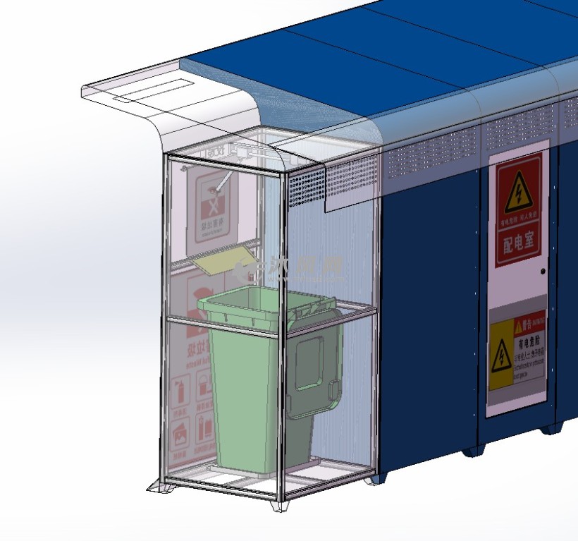 智能垃圾分类箱模型设计图