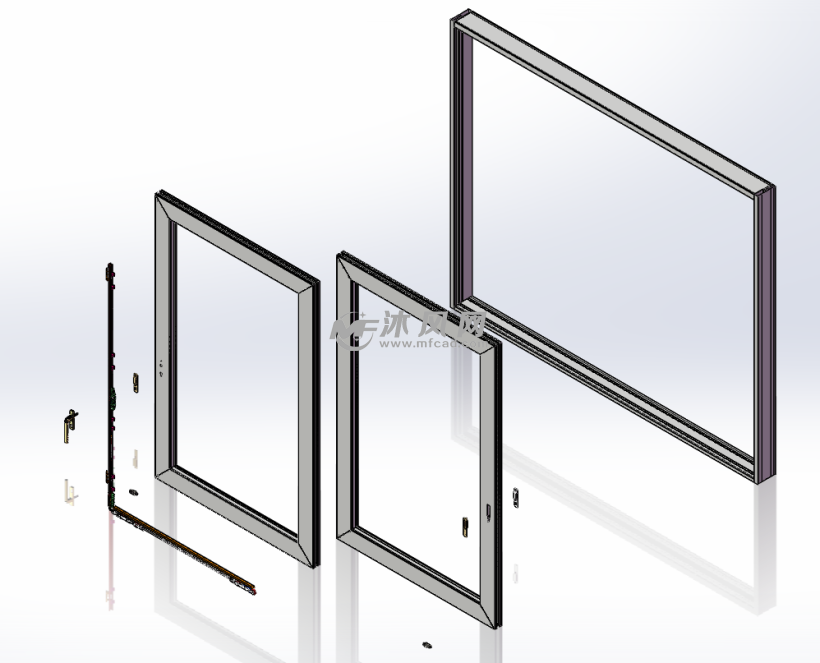 提升推拉门系统-爆炸图