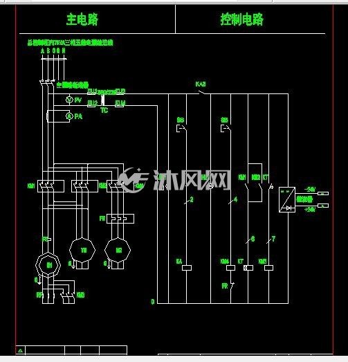 卷板机控制动力线路图