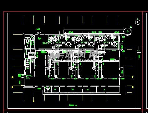 热水采暖锅炉房工艺施工图纸