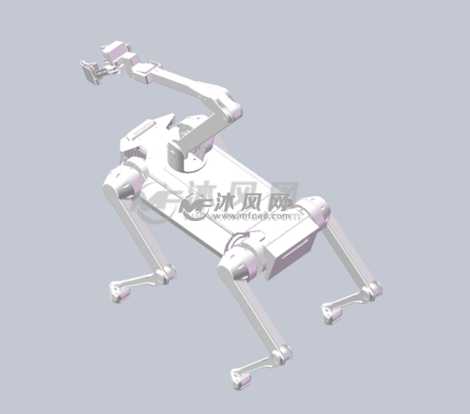 四足机械狗模型设计图 - 机器人模型图纸 - 沐风网