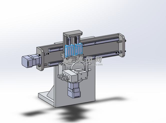 气缸夹料旋转机构模型