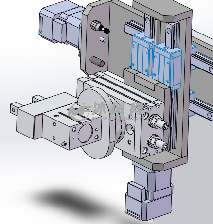 气缸夹料旋转机构模型