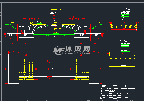 18m跨桥梁工程方案及cad图 设计方案图纸 沐风网