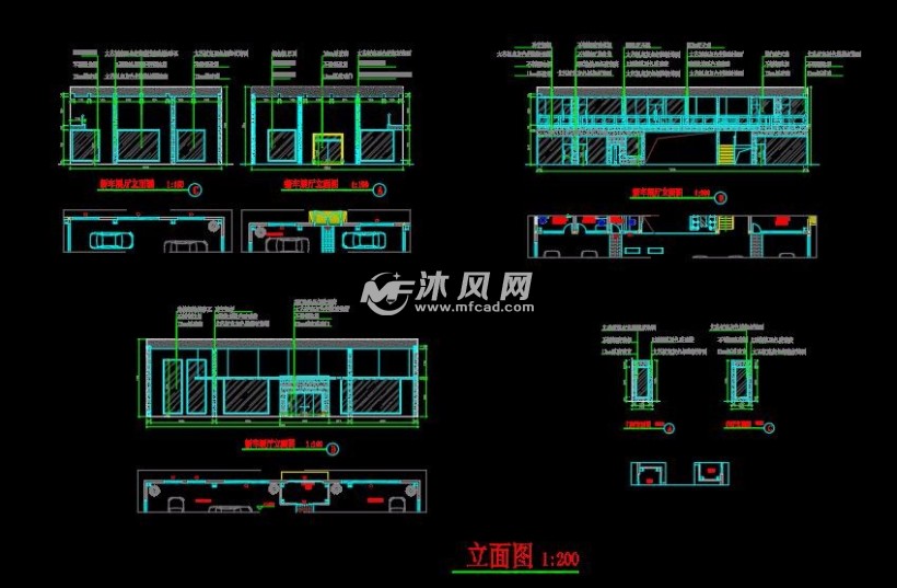 新车展厅立面图