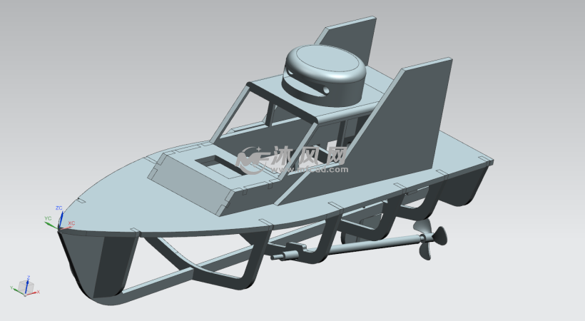 船模3d建模ug - 玩具公仔圖紙 - 沐風網