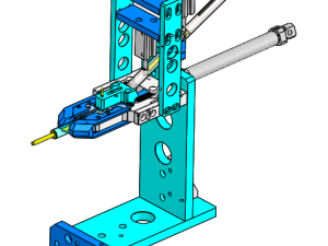 带帽长销钉导向批嘴开合供给机构