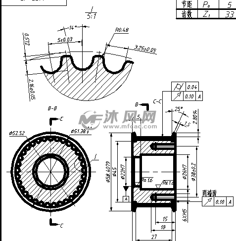 xh714數控銑床進給傳動系統設計 - 機械加工圖紙 - 沐風網