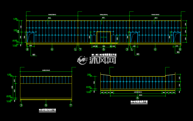 某售楼部建筑平立面cad图纸