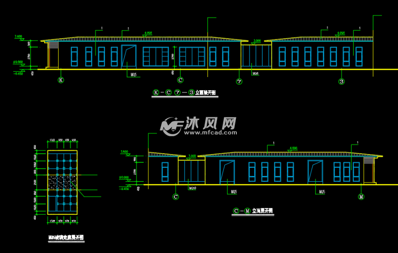 某售楼部建筑平立面cad图纸