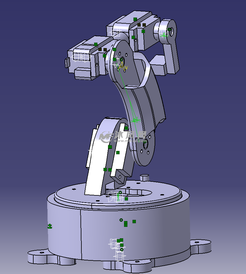 4轴舵机机械臂 - 机器人模型图纸 - 沐风网