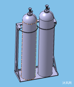氧气瓶图纸下载_氧气瓶免费图纸,设计模型大全 - 沐风网