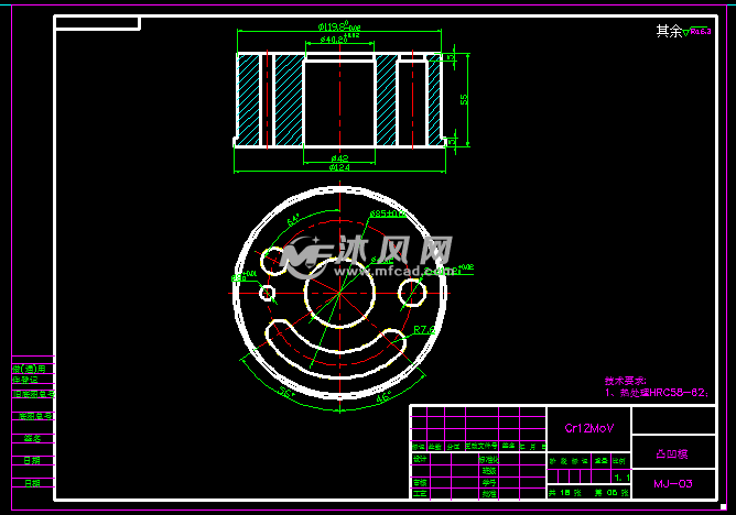 垫片冲压复合模具设计图