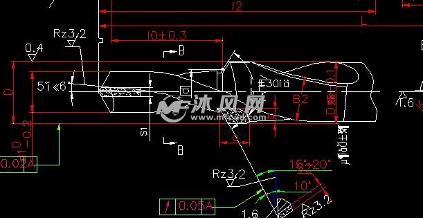 标准锥柄台阶钻杆加工图 - 工程机械/建筑机械图纸 - 沐风网
