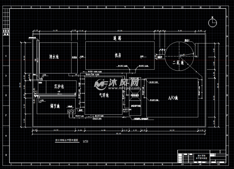 废水管路总平面布置图