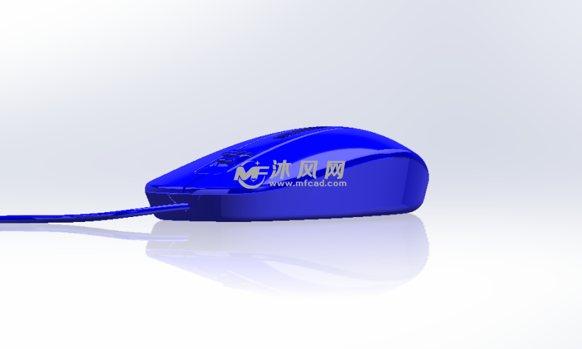 有线鼠标侧视图