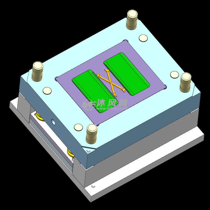 手机保护套喷油治具模具图纸