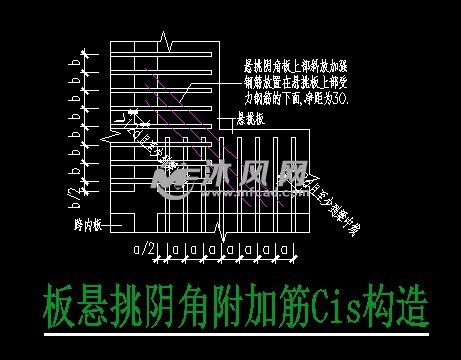 樓板懸挑陽角陰角放射筋構造