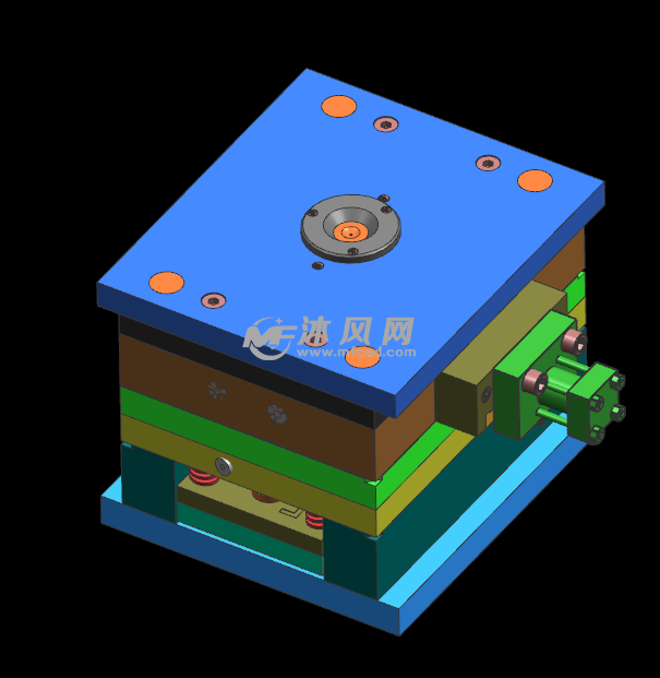 吸管瓶盖模具设计折叠瓶盖模具