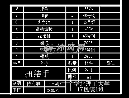 a3装配图明细栏尺寸图片