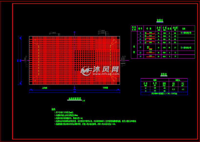 100方矩形蓄水池施工图