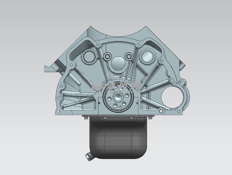 v8发动机ug模型设计 - 动力系统图纸 - 沐风网