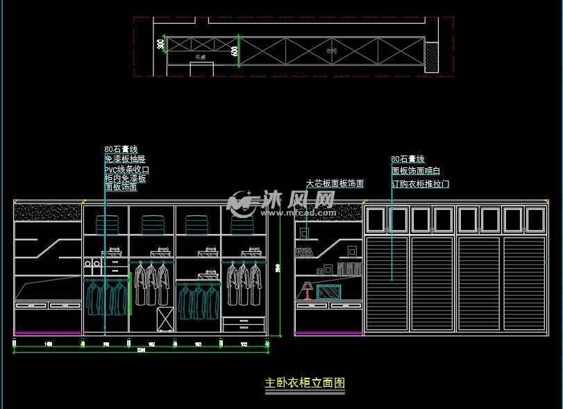 主臥衣櫃立面圖