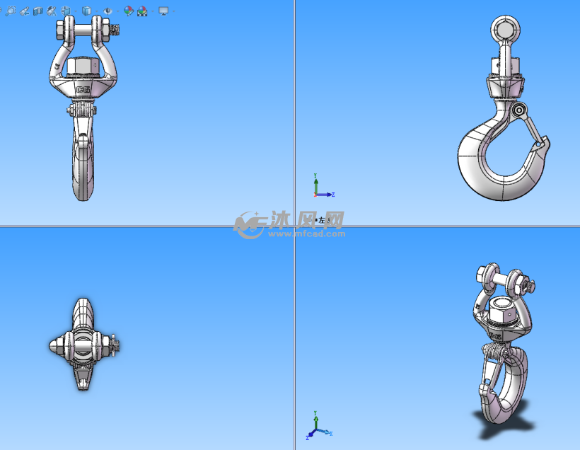吊钩四面图