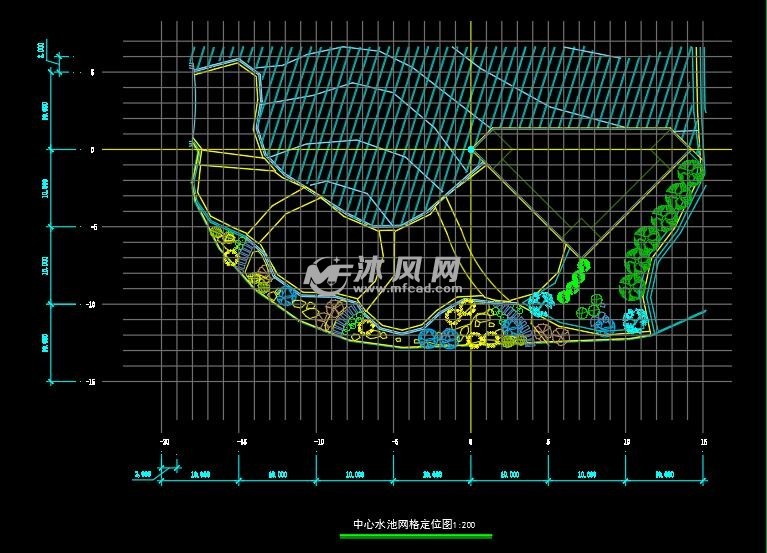 某广场绿化景观cad设计图
