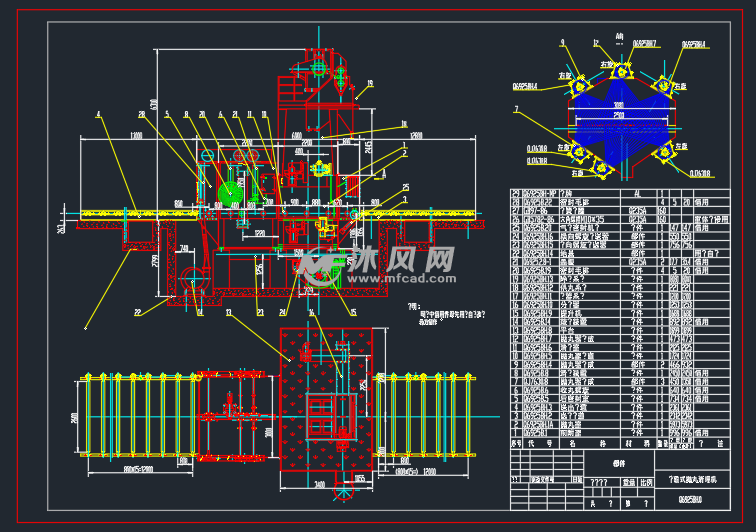 辊道式抛丸清理机q6925图纸