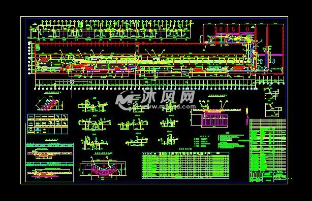 轻卡车厢涂装线积放链输送系统工艺布置图 - cad建筑图纸 - 沐风网