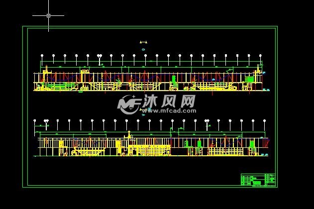 前处理电泳积放悬挂输送链布置图 - 输送和提升设备图纸 - 沐风网