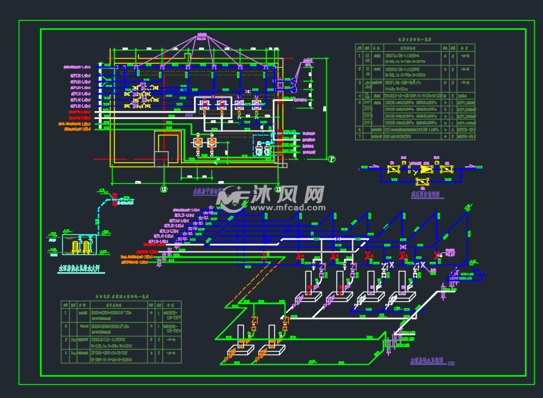 消防水泵房管线布置大样图